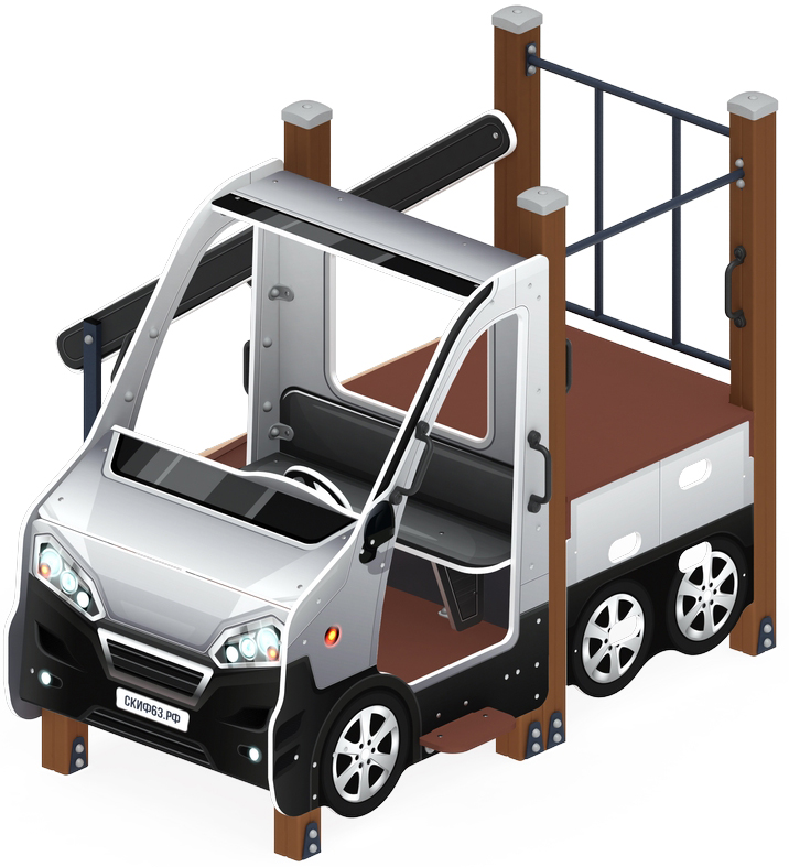 Машинка (серая) - Беседка машинка - МФ 10.03.06-02