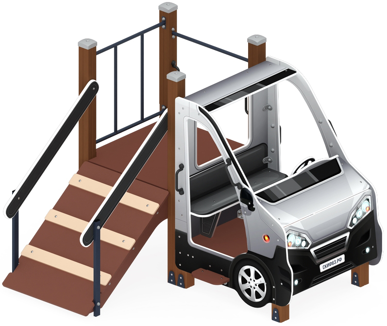 Машинка (серая) - Беседка машинка - МФ 10.03.06-02