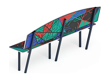 Скамейка детская Абстракция - МФ 41.01.01-06.И1