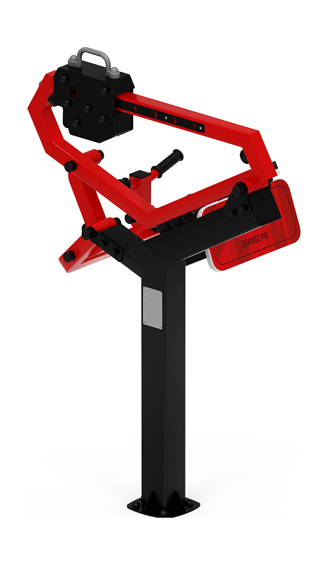 Бицепс стоя (красный) - Уличный тренажер - СТ 035-11.И1