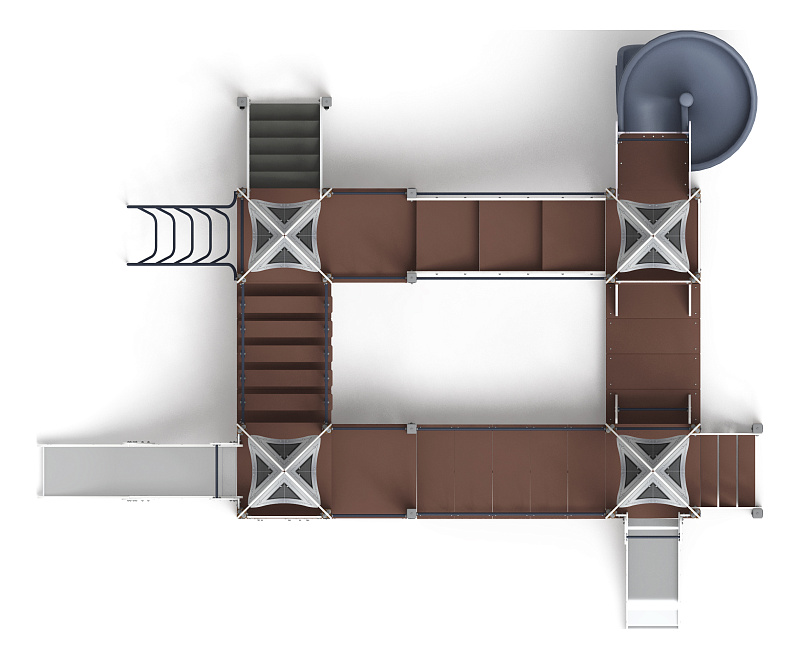 Космопорт (Серый) - ДИК 2.14.02-01.И1 - Игровой комплекс H=750 H=1200 H=2000
