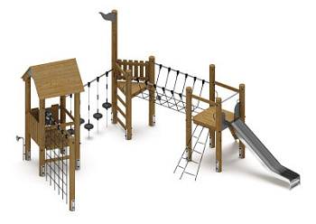 Игровой комплекс (лиственница орех) ДИК 2.24.02-Л.И1.02