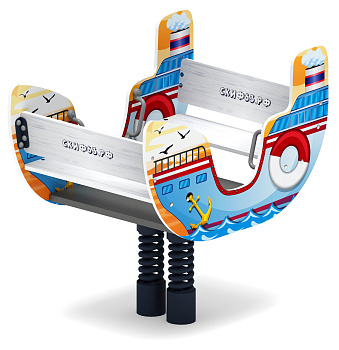 Пароходик - Качалка на пружине двухместная - ИО 23.17.01-И1