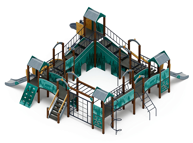 Остров детства (Тайга) - ДИК 2.01.8.02-13.И1 - Игровой комплекс H=1200 H=2000