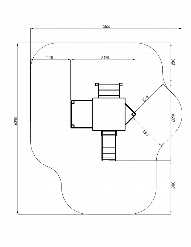Катерок (Морской стиль) - ДИК 1.03.3.01 - Игровой комплекс H=750