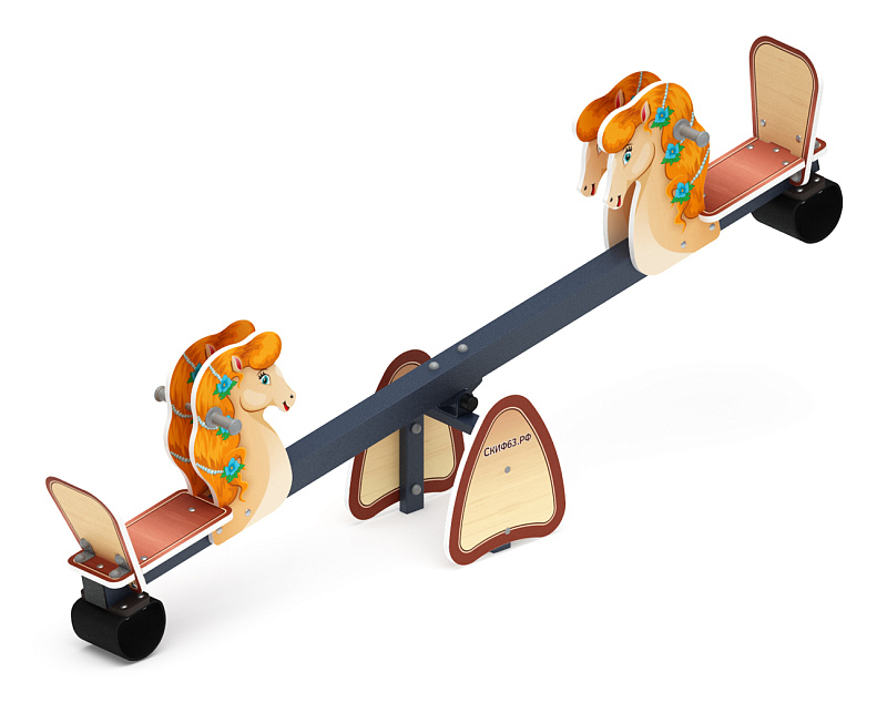 Качалка балансир со спинкой Лошадка - ИО 21.М.01.02-П.01