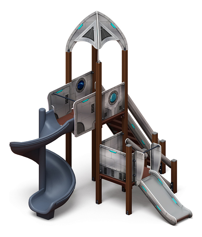 Космопорт (Серый) - ДИК 2.14.04-01.И1 - Игровой комплекс H=750 H=2000