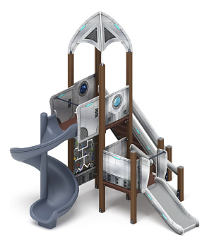 Космопорт (Серый) - ДИК 2.14.04-11.И1 - Игровой комплекс H=750 H=2000