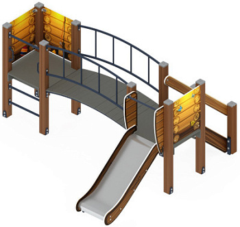 Карапуз (Эко) - ДИК 1.001.03-02 - Игровой комплекс Н=750