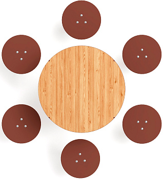 Столик взрослый (лиственница) МФ 32.01.05-Л.И1