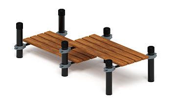 Гимнастическая скамья двойная разноуровневая