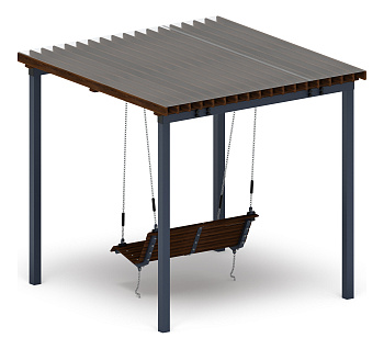 Пергола с диваном - МФ 78.02.01-И1 /с поликарбонатом/