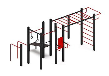 Многофункциональный спортивный комплекс (красный) МК 100.04-01