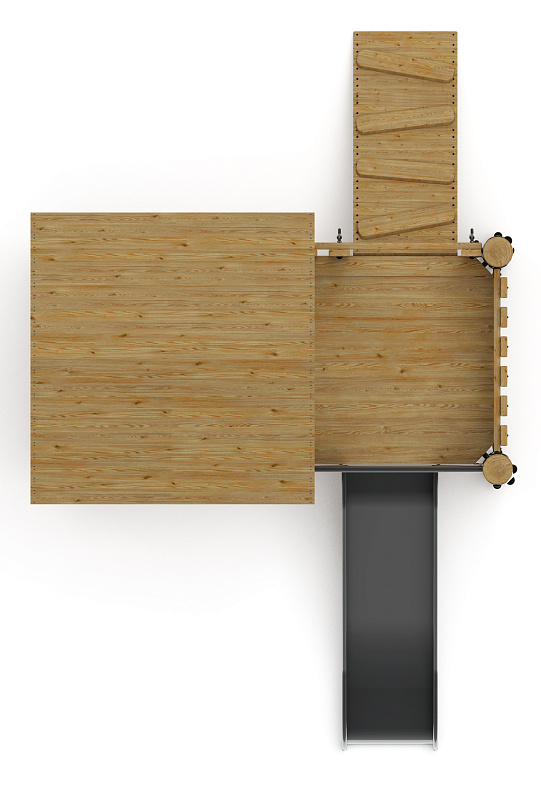 Игровой комплекс (лиственница орех) ДИК 1.24.01-Л.И1.02