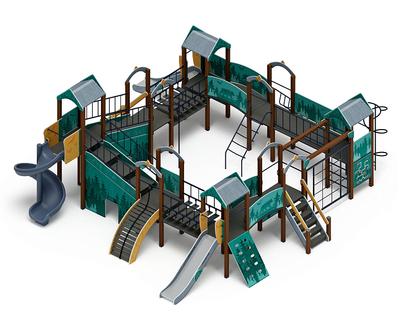 Остров детства (Тайга) - ДИК 2.01.8.02-13.И1 - Игровой комплекс H=1200 H=2000