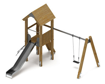 Игровой комплекс (лиственница орех) ДИК 2.24.03-01.Л.И1.02