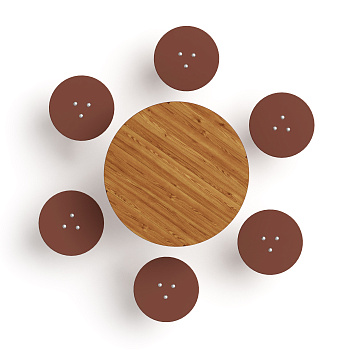 Столик взрослый (лиственница темный) МФ 32.01.05-Л.И1.01