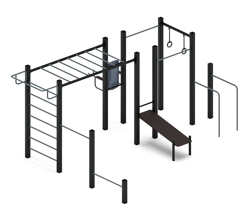 Многофункциональный спортивный комплекс (серый) МК 100.04-03