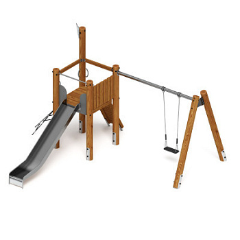 Игровой комплекс (лиственница темный) ДИК 2.24.03-Л.И1.01