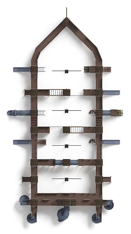 Шхуна (Летучий голландец) (винтовой скат) горка Н 1200, горка Н 2000 ДИК 2.03.3.07-11