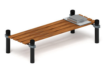 Воркаут 108. Помост для отжиманий с фиксатором (серый) ВТ 02.10-03