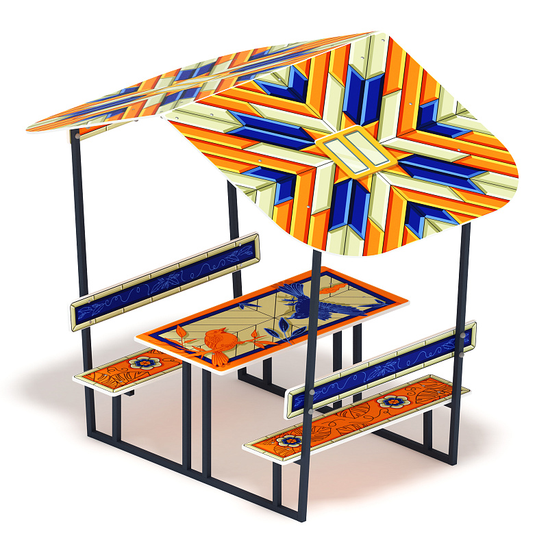 Столик детский с навесом (калейдоскоп) - МФ 31.01.08-07