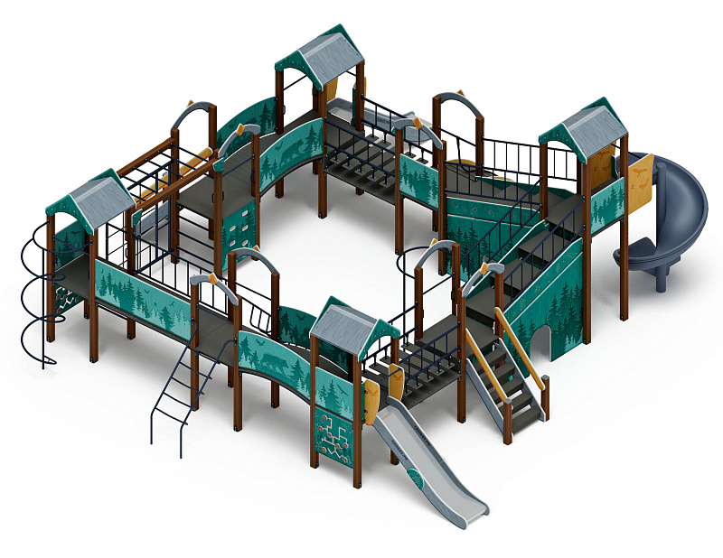 Остров детства (Тайга) - ДИК 2.01.8.02-13.И1 - Игровой комплекс H=1200 H=2000