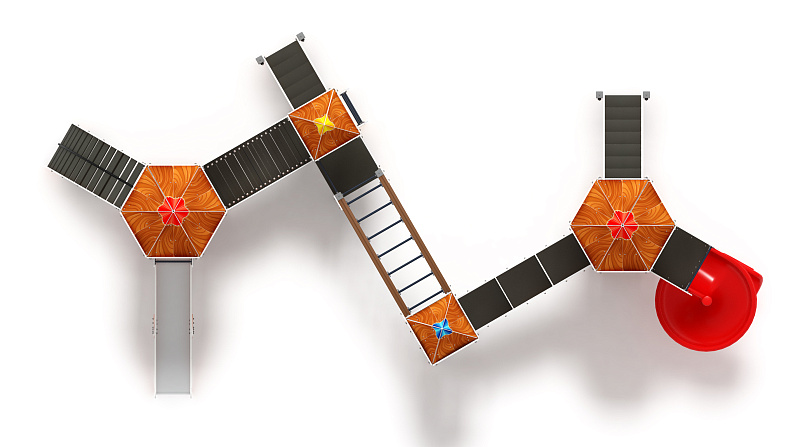 Карандаши (Винтовой скат) - ДИК 2.26.06-01.С.И1 - Игровой комплекс Н=1200, Н=2000