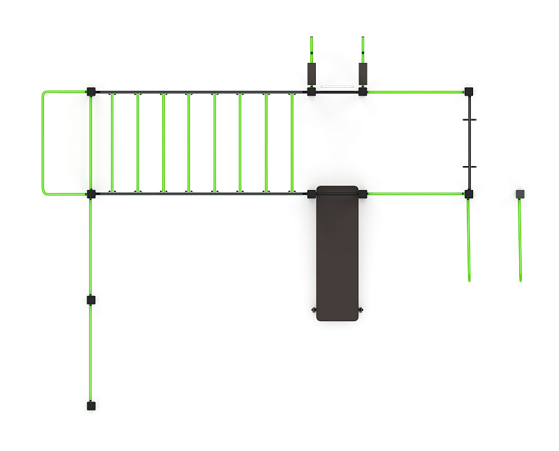 Многофункциональный спортивный комплекс (зеленый) МК 100.04-02