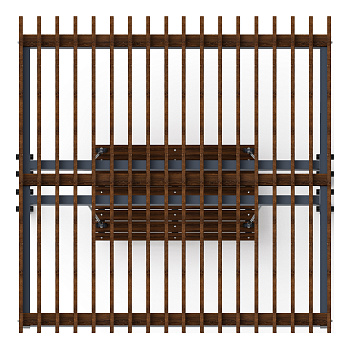 Пергола тент с качелями (наклоная) - МФ 78.03.01-01.И1 /без поликарбоната/