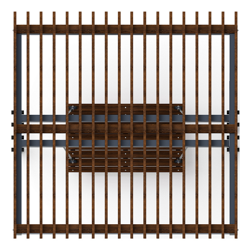 Пергола тент с качелями (наклоная) - МФ 78.03.01-01.И1 /без поликарбоната/