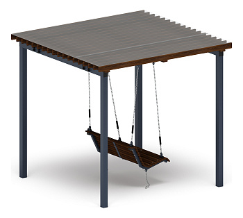 Пергола с диваном - МФ 78.02.01-И1 /с поликарбонатом/