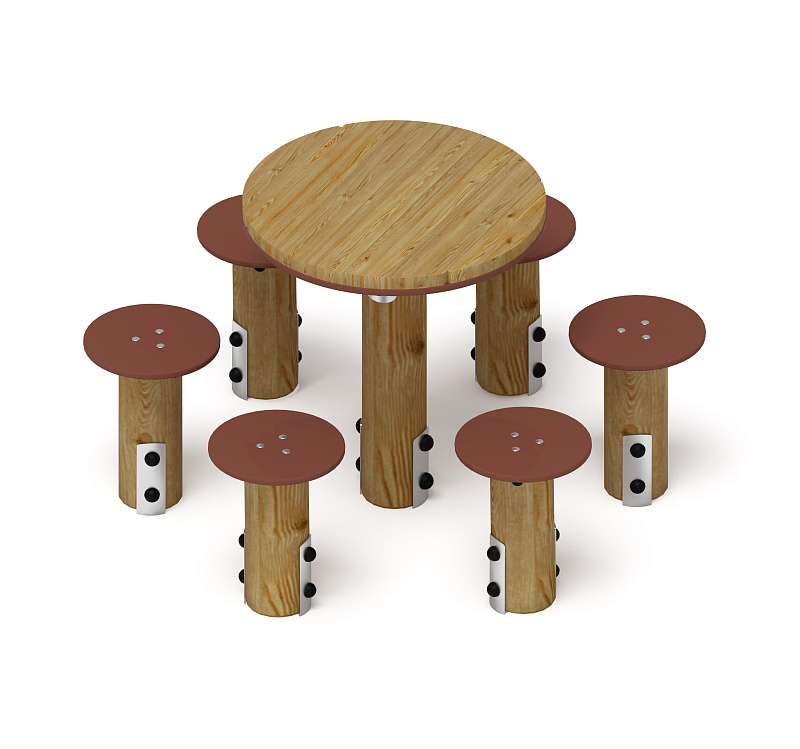 Столик взрослый (лиственница орех) МФ 32.01.05-Л.И1.02