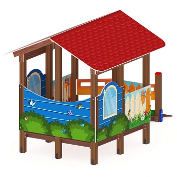 Манеж с навесом Домик - ДОВ 30.01.01 - Забота (Счастливое детство)