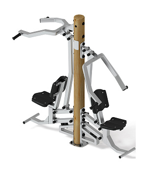 Тренажер тяга верхняя + жим от груди (лиственница орех) СТ 027-Л.И3.02