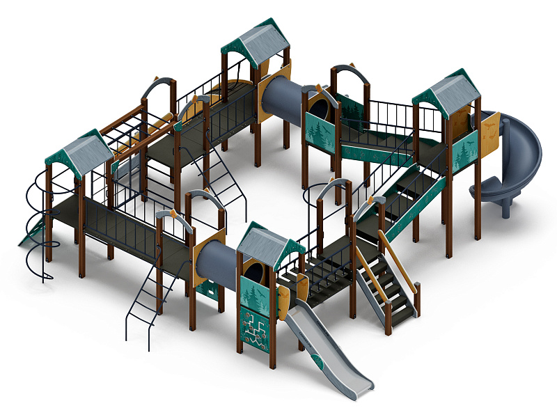 Остров детства (Тайга) - ДИК 2.01.8.02-23.И1 - Игровой комплекс H=1200 H=2000