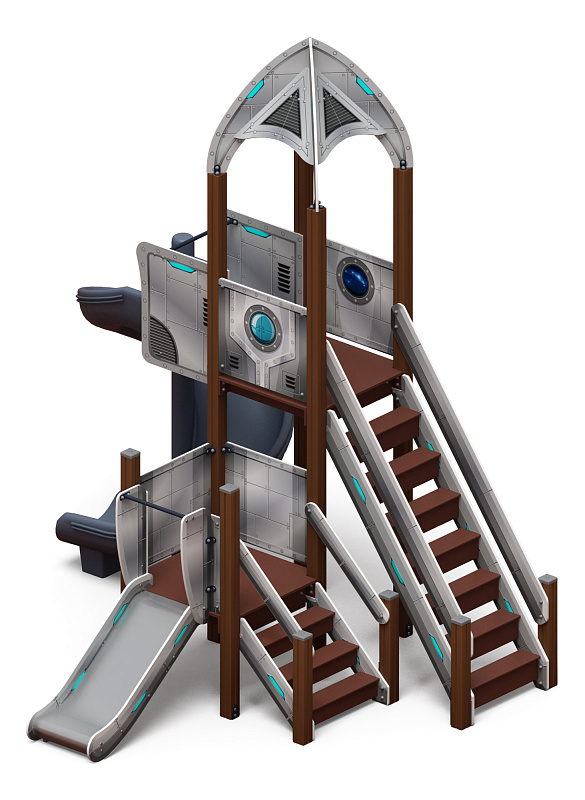 Космопорт (Серый) - ДИК 2.14.04-01.И1 - Игровой комплекс H=750 H=2000