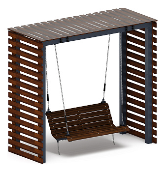 Пергола с диваном - МФ 78.05.01-И1 /с поликарбонатом/