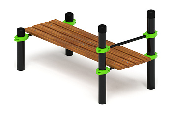 Гимнастическая скамья с фиксацией ступней