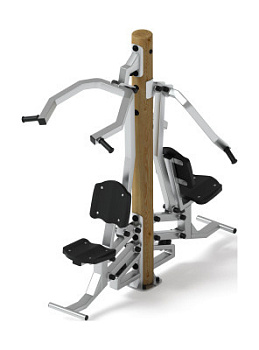 Тренажер тяга верхняя + жим от груди (лиственница орех) СТ 027-Л.И3.02