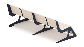 Скамья - МФ 42.02.05-21 (Беленый дуб) Д:2400  (под анкера)