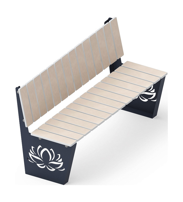 Скамья Лотос - МФ 42.02.01-01 (Светлый дуб)  (под анкера)