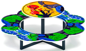 Столик детский Ромашка (граффити) МФ 31.01.10-03