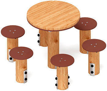 Столик взрослый (лиственница) МФ 32.01.05-Л.И1