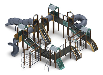 Остров детства (Тайга) - ДИК 2.01.8.02-33.И1 - Игровой комплекс H=2000