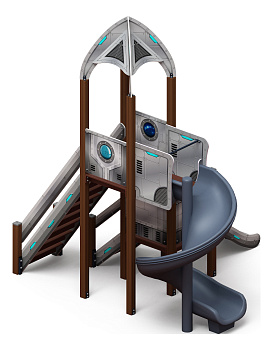 Космопорт (Серый) - ДИК 2.14.04-01.И1 - Игровой комплекс H=750 H=2000