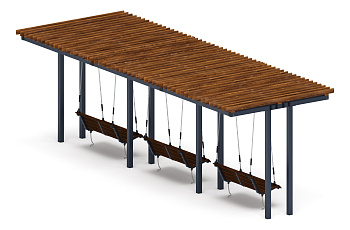 Пергола с диваном - МФ 78.04.03-01.И1 /без поликарбоната/