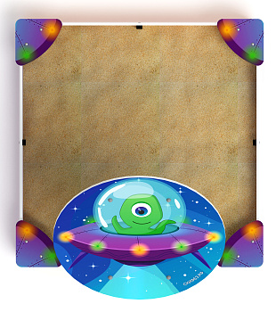 Песочница средняя с навесом Космопорт - ИО 5.14.01-02