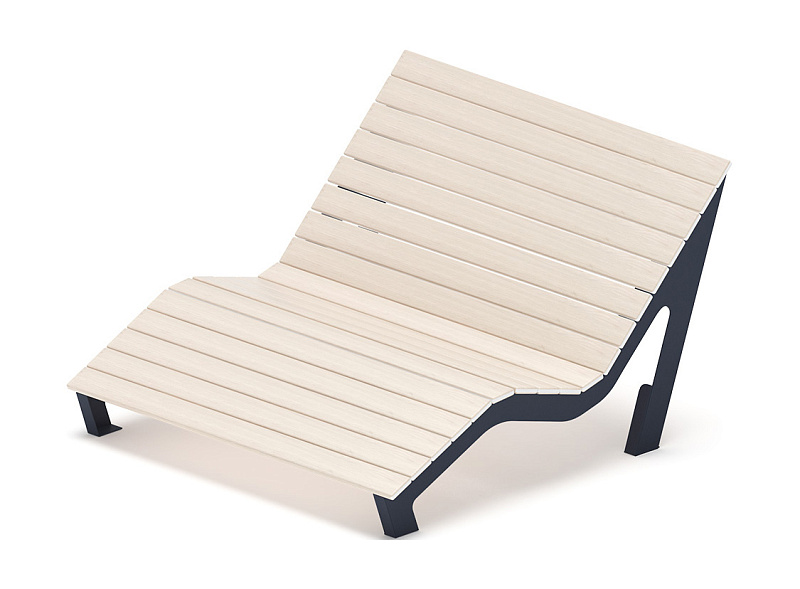 Шезлонг парковый - МФ 42.03.01-21 (Светлый дуб) Д:1500  (под анкера)