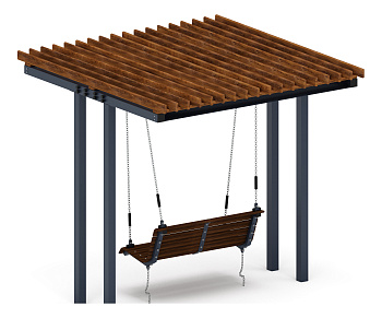 Пергола с диваном - МФ 78.04.01-01.И1 /без поликарбоната/